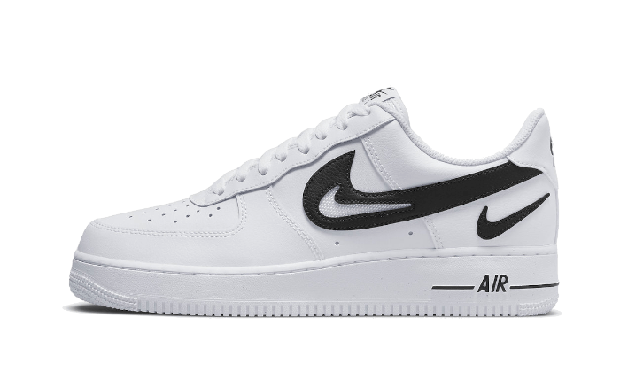 07 FM Cut Out Swoosh White Black
