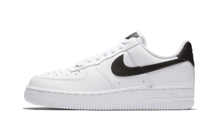 07 White Black Pebbled Leather