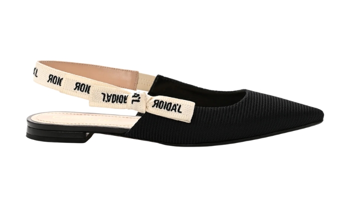 Slingback Flats In Tessuto Tecnico