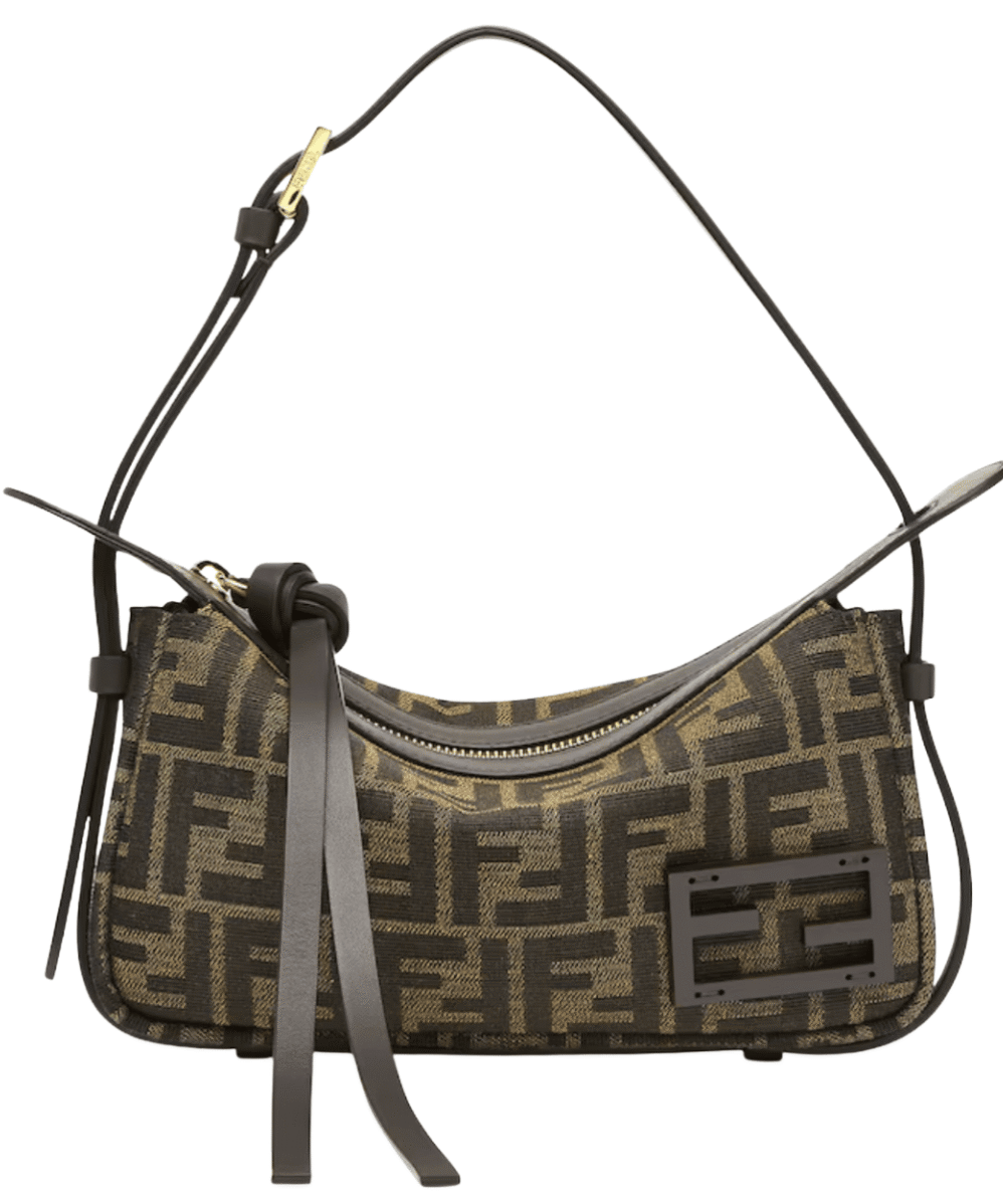 Borsa a Spalla Simply Fendi Media in Tessuto FF