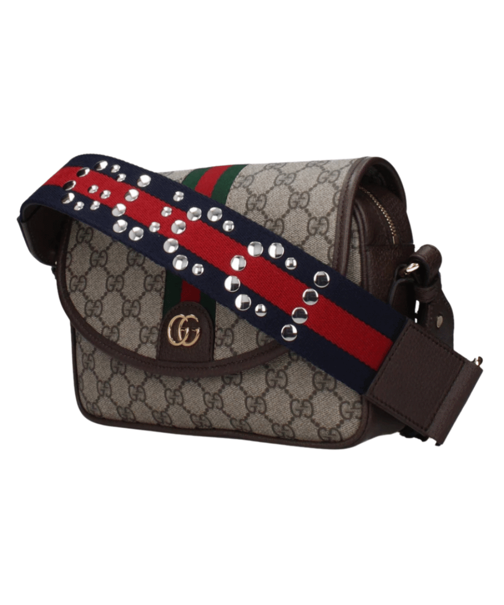 Borse a Tracolla Da Donna in Tessuto Beige/Marrone